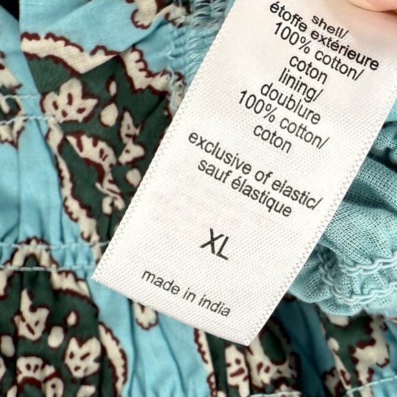 Maurices Medallion Smocked Puff Sleeve Blouse XL - Picture 7 of 10